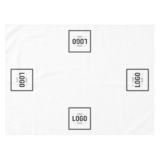 白黒ロゴビジネスのプロモーション テーブルクロス (正面(横))