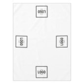 白黒ロゴビジネスのプロモーション テーブルクロス (正面)