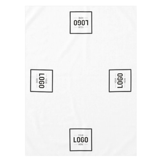 白黒ロゴビジネスのプロモーション テーブルクロス (正面)