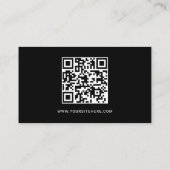 白黒ロゴミニマルQRコード 名刺 (裏面)