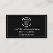 白黒ロゴモダンビジネス報酬パンチ ロイヤリティカード (裏面)