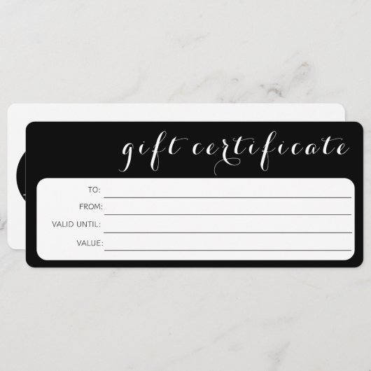 白黒ロゴ会社ギフト券 (正面/裏面)