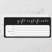 白黒ロゴ会社ギフト券 (正面)