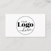 白黒ロゴ写真QRコード名刺 名刺 (正面)