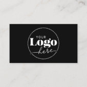 白黒ロゴ写真QRコード名刺 名刺 (正面)