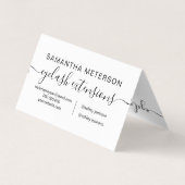 白黒ロゴ名まつげ拡張子アフターケア 名刺 (裏面)