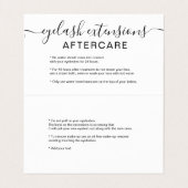 白黒ロゴ名まつげ拡張子アフターケア 名刺 (内部フラット)