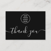 白黒ロゴQRコードご注文ありがとうございます 名刺 (正面)