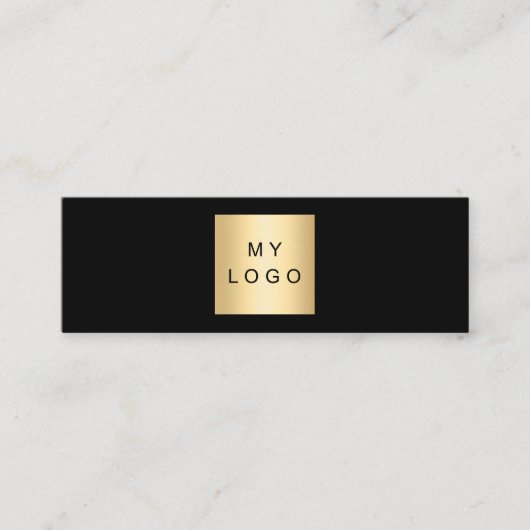 白黒ロゴQRコード スキニー名刺 (正面)