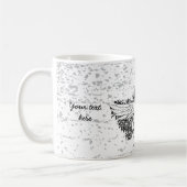 白黒ロックスター電気ギターウィングマグ コーヒーマグカップ (左)