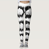 白黒ロマンチックな水のカラーラン レギンス (正面)