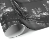 白黒ロンドンシティナイトUKトラベル ラッピングペーパー (ロールコーナー)