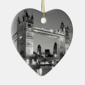 白黒ロンドンタワーブリッジ セラミックオーナメント (右)