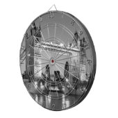 白黒ロンドンタワーブリッジ ダーツボード (正面右)