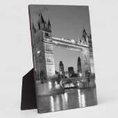 白黒ロンドンタワーブリッジ フォトプラーク (側面)
