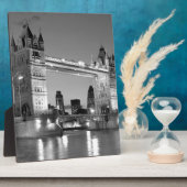 白黒ロンドンタワーブリッジ フォトプラーク (側面)