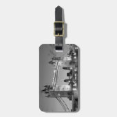 白黒ロンドンタワーブリッジ ラゲッジタグ (正面縦)