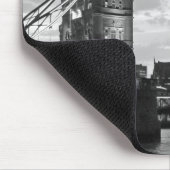 白黒ロンドンタワーブリッジUK旅行 マウスパッド (コーナー)