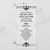 白黒ローアリング20sアールデコ結婚式 プログラム (正面/裏面)