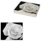 白黒ローズスタンプ ラバースタンプ (押印)