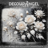 白黒ローズセレナーデ – デコページ –  薄葉紙