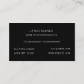 白黒ローズダマスクの名刺 名刺 (裏面)