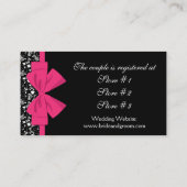 白黒ローズピンクボウ エンクロージャーカード (裏面)