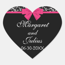 白黒ローズピンクボウ