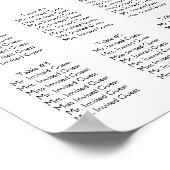 白黒ローズピンクボウ ポスター (角)