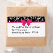 白黒ローズピンクボウ ラベル (インサイチュ)