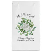 白黒ローズフローラ結婚ズ スモールペーパーバッグ (正面)