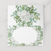 白黒ローズフローラ結婚ズ プレイスカード (外部開封)