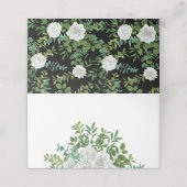 白黒ローズフローラ結婚ズ プレイスカード (外部開封)