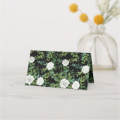 白黒ローズフローラ結婚ズ プレイスカード (裏面)