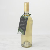 白黒ローズフローラ結婚ズ ボトルネックタグ (アングル)