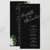 白黒ローズフローラ結婚ズ メニュー (正面/裏面)