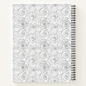 白黒ローズモノグラム ノートブック (裏面)