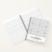 白黒ローズモノグラム ノートブック (内部)