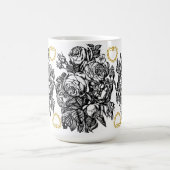 白黒ローズラブマグ モーフィングマグカップ (中央)