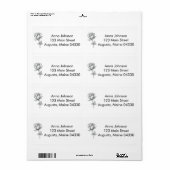 白黒ローズ結婚ズ ラベル (フルシート)