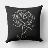 白黒ローズ クッション (裏面)