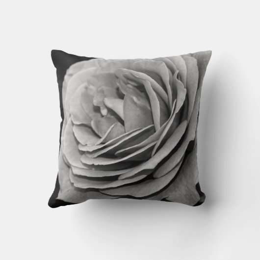 白黒ローズ クッション (裏面)