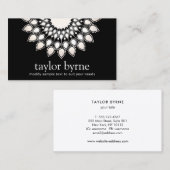 白黒ロータスフラワーマンダラ 名刺 (正面/裏面)