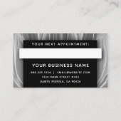 白黒ロータスモダンエレガントプロフェッショナル 予約カード (裏面)