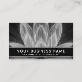 白黒ロータスモダンエレガントプロフェッショナル 予約カード (正面)