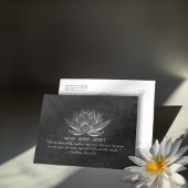 白黒ロータスヨガメディテーションインストラクター引用文 ポストカード