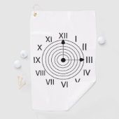白黒ローマ数字時計 ゴルフタオル (インサイチュ)
