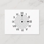 白黒ローマ時計デザイン 名刺 (正面)