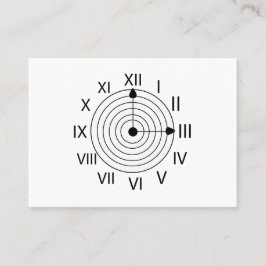 白黒ローマ時計デザイン 名刺