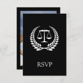 白黒ローレル法科卒業 出欠カード (正面/裏面)